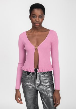 INFLUENCER FRILLED - Cardigan - pink