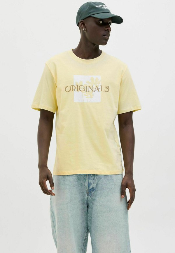 RUNDHALSAUSSCHNITT - T-Shirt print - double cream