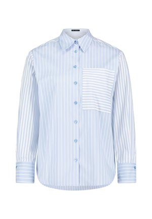 Betty Barclay MIT KRAGEN - Button-down blouse - blau weiß