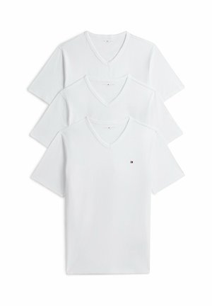 Tommy Hilfiger 3-PACK SIGNATURE V-NECK - Camiseta de pijama - white white white