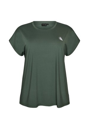 Active by Zizzi, T-SHIRT - Basic T-shirt - grün