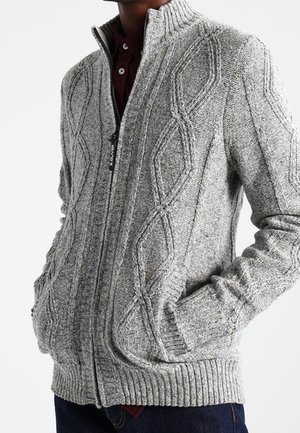 Chaqueta de punto - mottled light grey