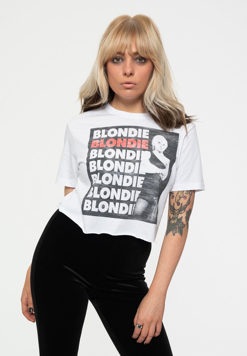 Paradiso Clothing BLONDIE STACKED BAND LOGO - Print T-shirt - white