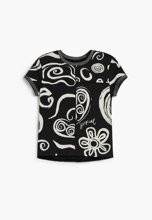 Desigual, PRINTED T-SHIRT - Camiseta estampada - black