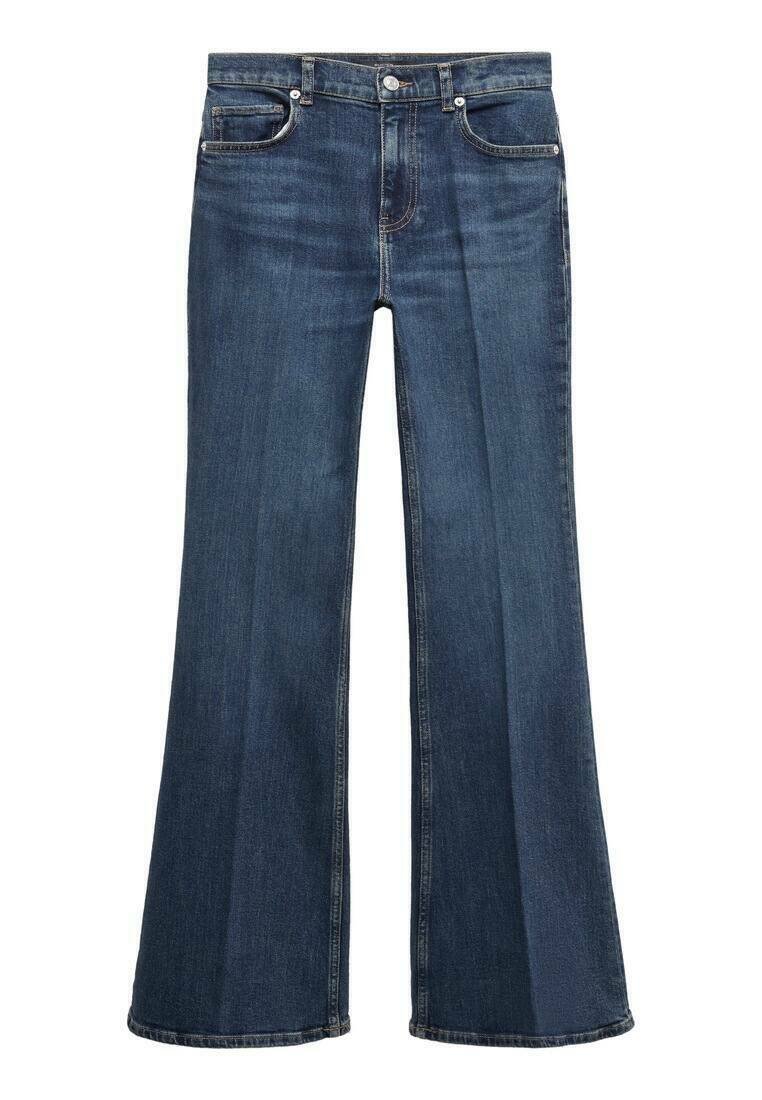 Mango Flared Jeans donkerblauw
