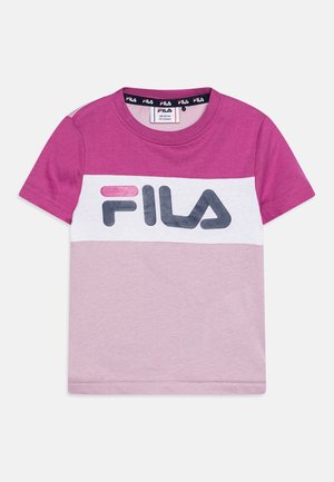BALIMO BLOCKED TEE UNISEX - T-shirt z nadrukiem - fair orchid/purple orchid/bright white