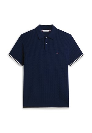 Tommy Hilfiger, CABLE KNITTED ELEVATED ESSENTIALS - Polo - carbon navy