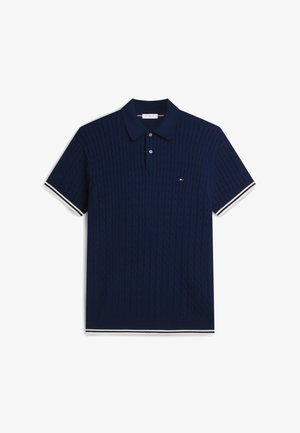 Tommy Hilfiger, CABLE KNITTED ELEVATED ESSENTIALS - Polo - carbon navy