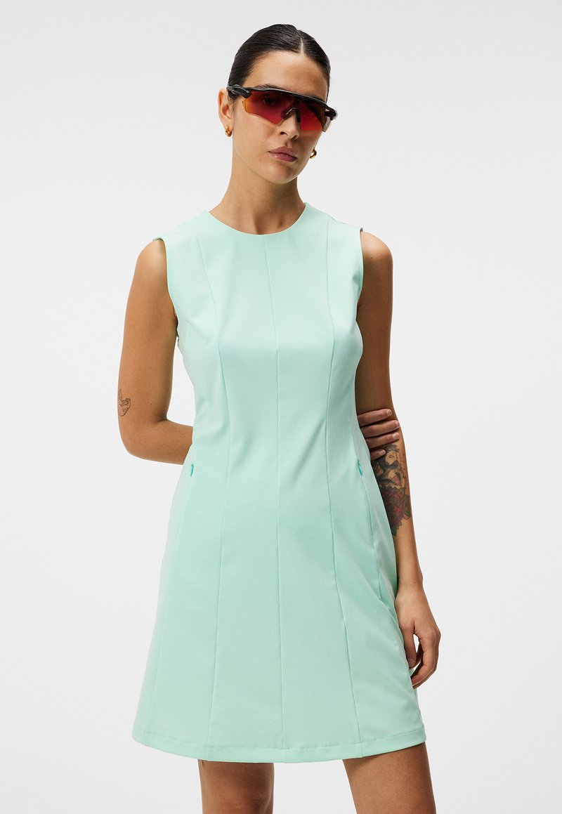 Robe imprimée jasmin J Lindeberg atomiseur Neptune bleu