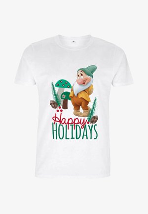 Disney SNOW WHITE BASHFUL CHRISTMAS - T-shirt print - white