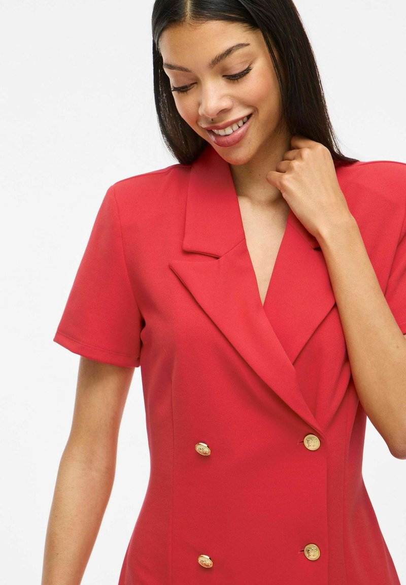 VILA BLAZER VICLARA KURZES - Shift dress - mars red/red - Zalando.co.uk