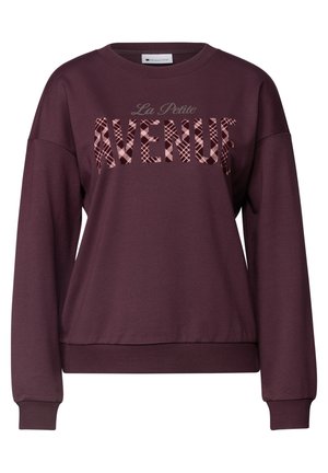 Street One, LANGARM SHIRT MIT WORDING ARTWORK - Sweatshirt - rustic rouge