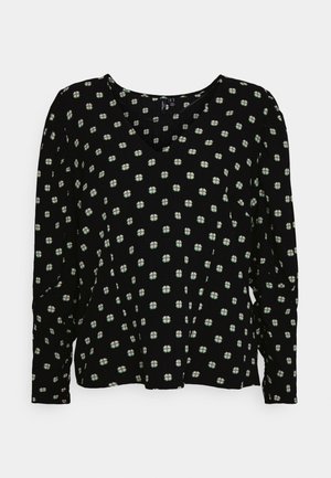 Vero Moda Curve VMGINA TOP WVN CUR - Pluus - black