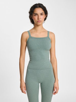 Hummel YOGA SEAMLESS - Top - chinois green melange
