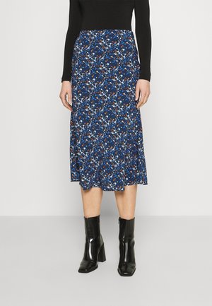 CARE FLORAL PRINTED MIDI SKIRT - A-snit nederdel/ A-formede nederdele - navy blue/ orange