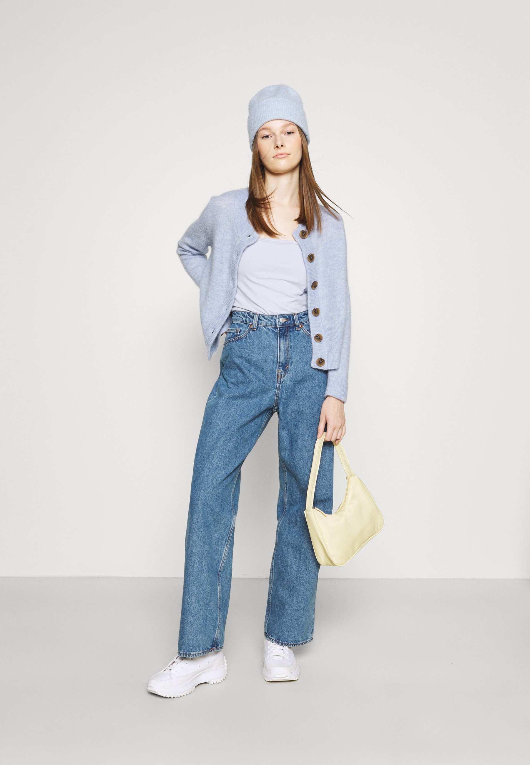 Monki THEA - Jeans baggy - blue medium dusty/blu denim - Zalando.it