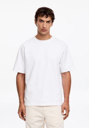 ARKET, ARKET INTERLOCK T-SHIRT - Camiseta básica - white