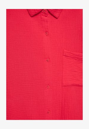 PULL&BEAR, Blúzka so zapínaním na gombíky - red