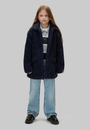 Calvin Klein Jeans, CALVIN KLEIN JEANS KIDS' TEDDY SHERPA COAT - Vinterfrakke - blue nights