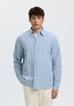 Selected, SLHREGCLAY - Skjorter - dusty blue stripes:white