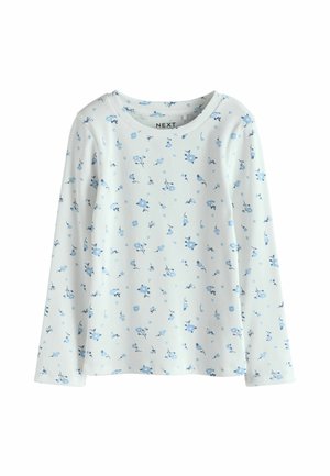Next, RIBBED LONG SLEEVE TOP STANDARD - Long sleeved top - white ditsy floral