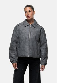 COACH GDP - Imitatieleren jas - dark grey