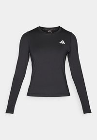 TRAIN ESSENTIALS LONG SLEEVE 3STRIPES WORKOUT - T-shirt à manches longues - black/white
