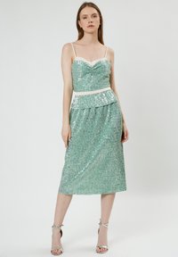 INFLUENCER SEQUIN ALL OVER - Top - aqua