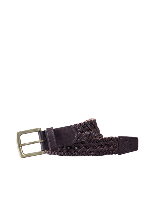 Braided belt - chocolate