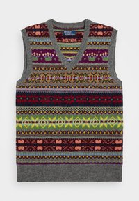 FAIRISLE - Strukirani kaput - grey combo