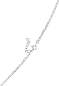 Zilveren ketting met een delicate in elkaar verstrengelde ontwerpen, ronde sluiting en een verstelbare ketting met meerdere schakels voor lengtevariatie.