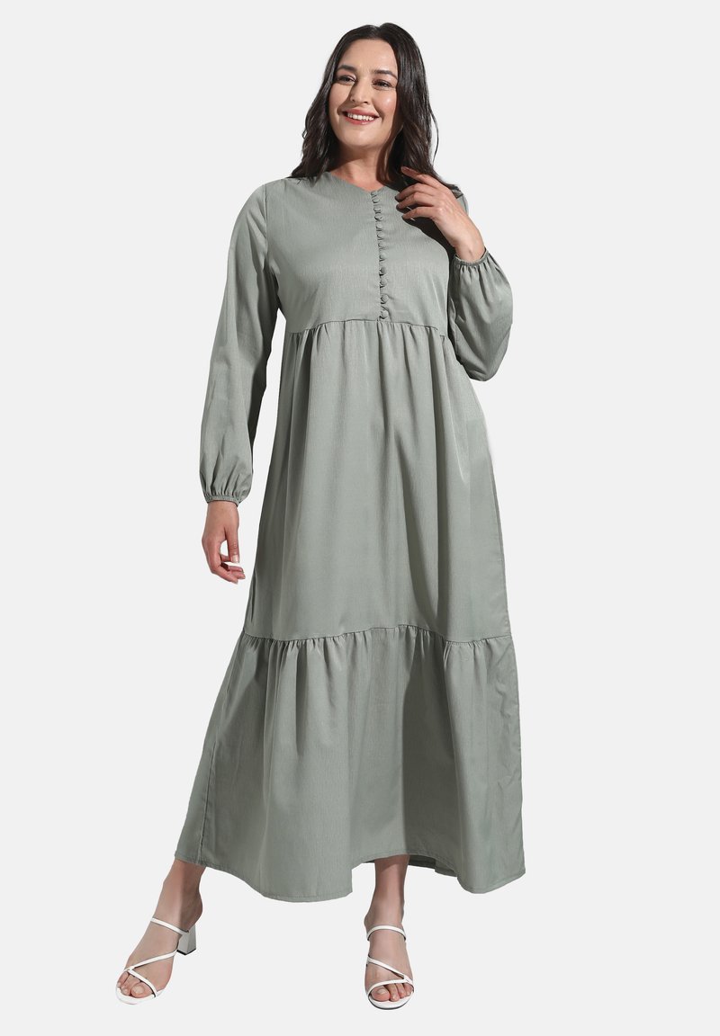 Modanisa TYPE PATTERN - Maxi šaty - olive green