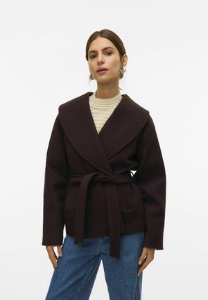 Vero Moda VMANNE BERGEN - Krátký kabát - chocolate torte