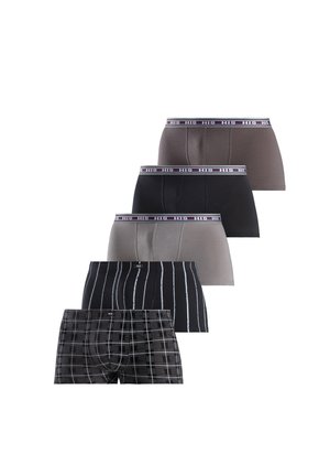 5 PACK - Trunks - anthra   schwarz   grau   streifen   karo
