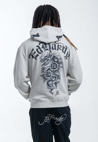 Ed Hardy DRAGON ZIP THROUGH  - Mikina na zip - beige marl