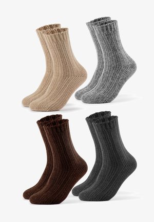 OCCULTO, SOL 4 PACK - Socken - beige grau anthrazit braun