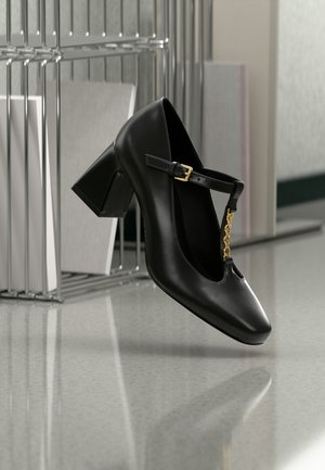 BEATA BUTTON TRIM MARY JANE - Κλασικές γόβες - black/gold-coloured