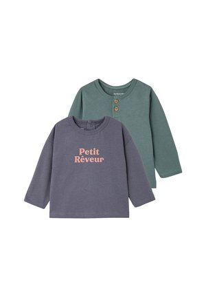 Vertbaudet, VERTBAUDET 2ER-PACK SHIRTS BABY - Langarmshirt - smaragdgrün