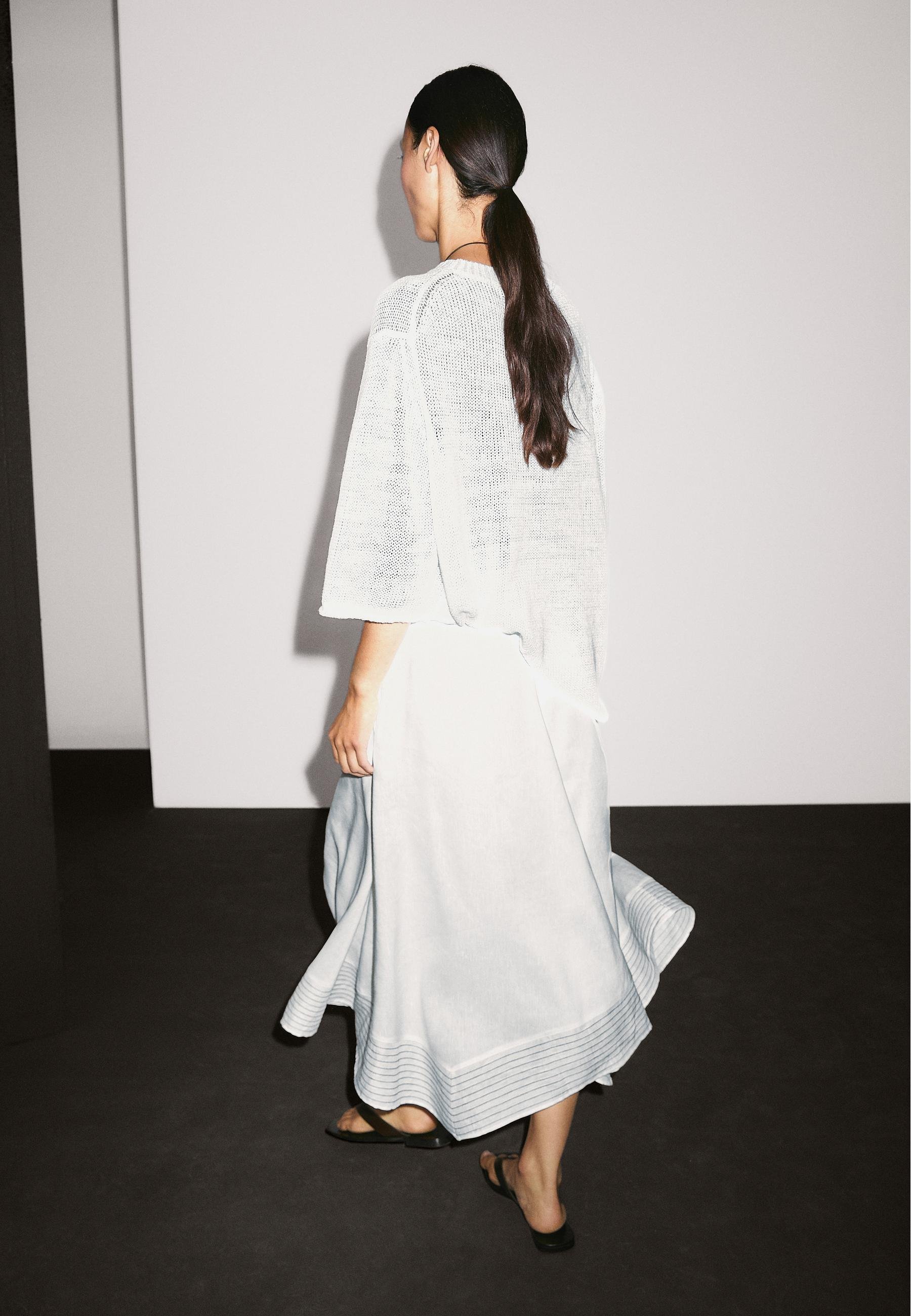 Massimo Dutti FLARED WITH SEAM DETAILS - A-line skirt