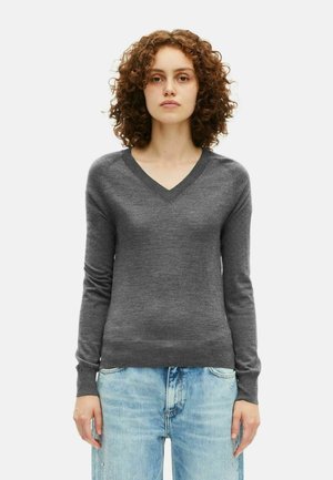 Strickpullover - dark grey melange
