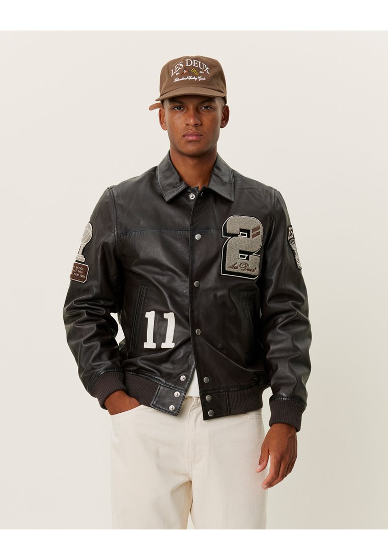 Les Deux VARSITY JACKET - Bomber-jakk - dark brown