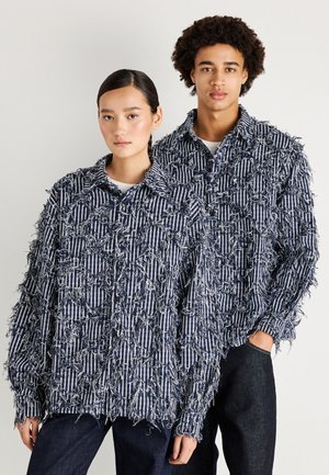 CONRAD FRAYED OVERSHIRT UNISEX - Denim jacket - navy