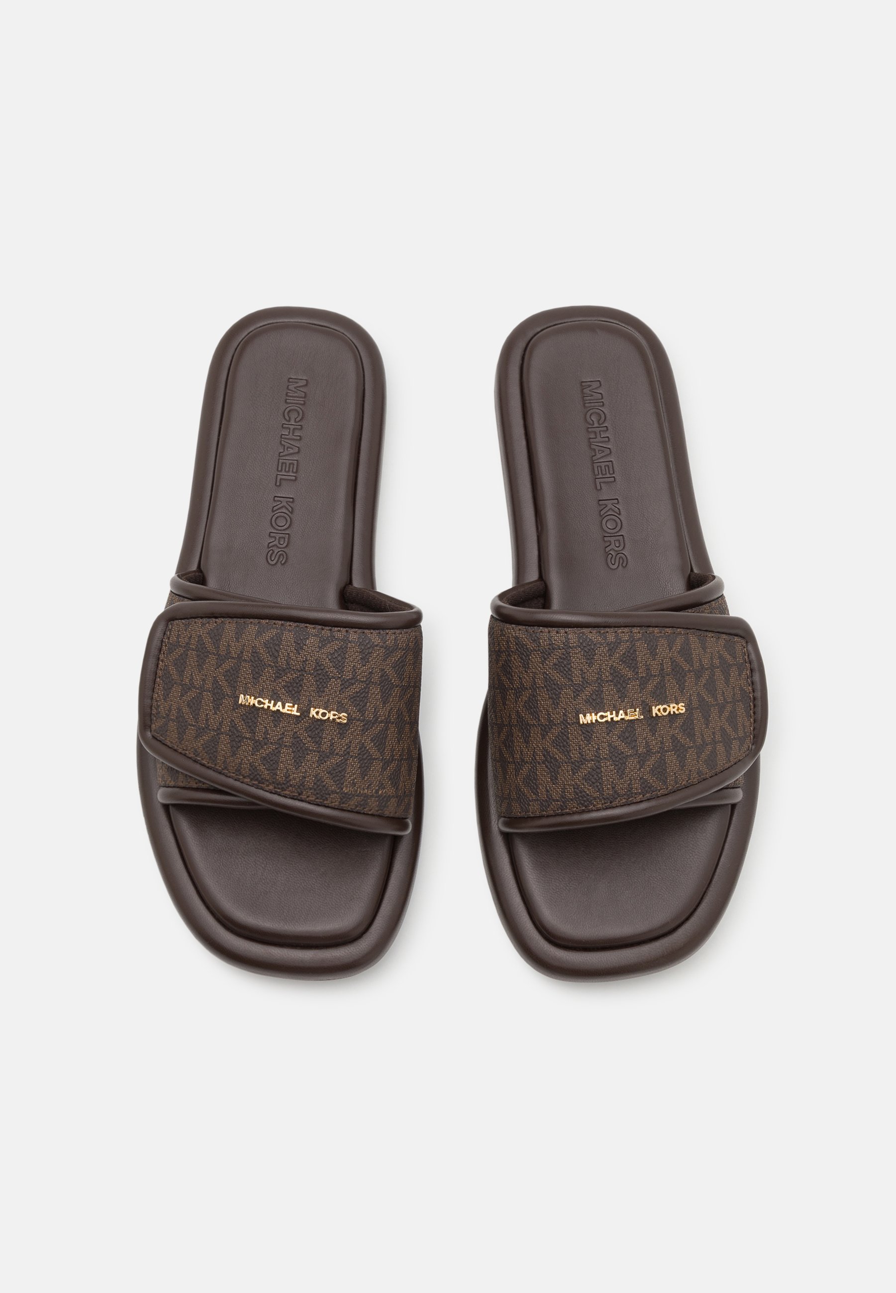 MICHAEL Michael Kors SUKI FLAT SLIDE - Mules - brown - Zalando
