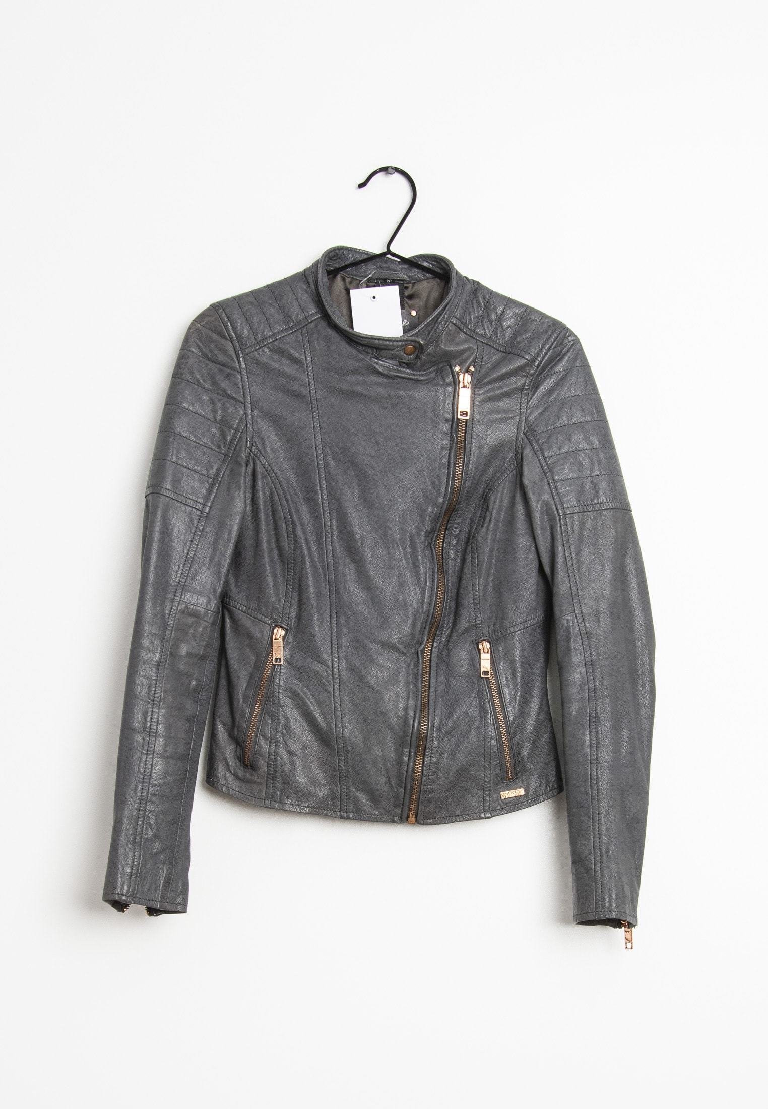 Maze Leren jas grauGrijs Zalando.nl Maze Leren jas blackZwart Zalando.nl