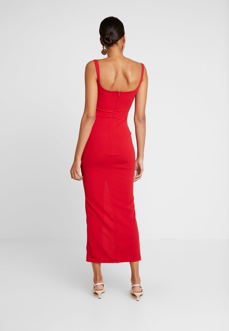 chinese dress ladies Impress Me Red Strapless Bandeau Fishtail Maxi Dress  Club L London