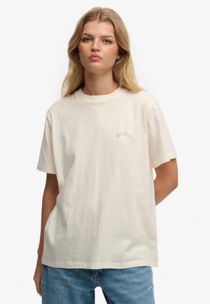 Superdry & Co, ESSENTIAL LOGO LOOSE - T-shirts basic - desert bone off white