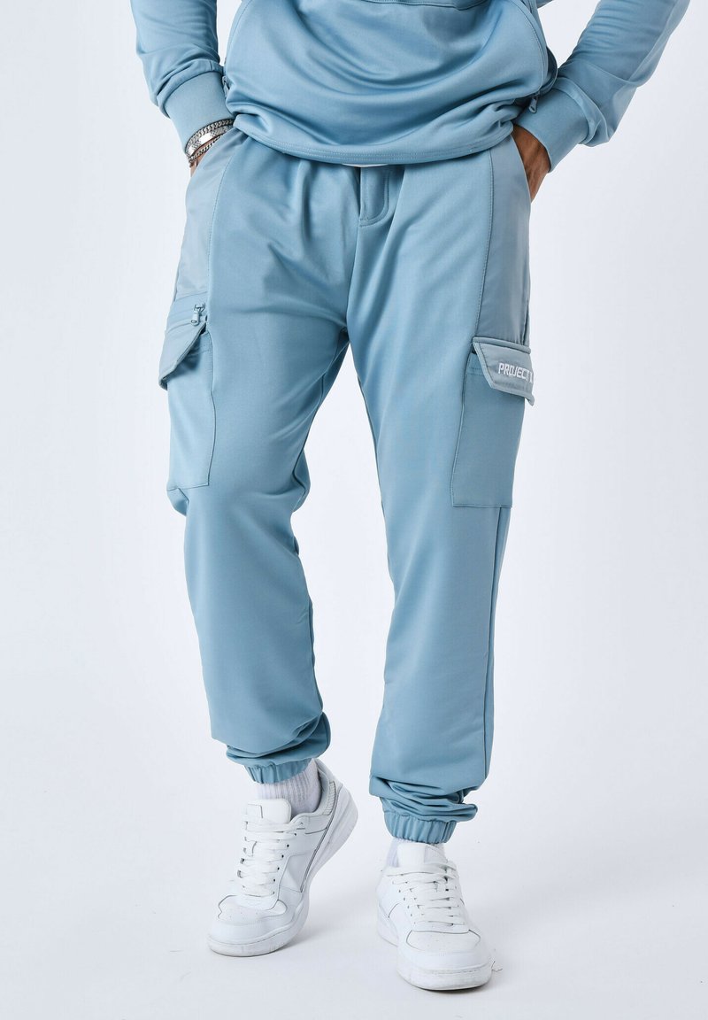 Project X Paris BAS DE JOGGING STYLE UNI - Cargobukser - bleu gris