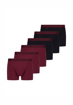 6ER PACK RETRO - Boxerbriefs - schwarz   dunkelrot