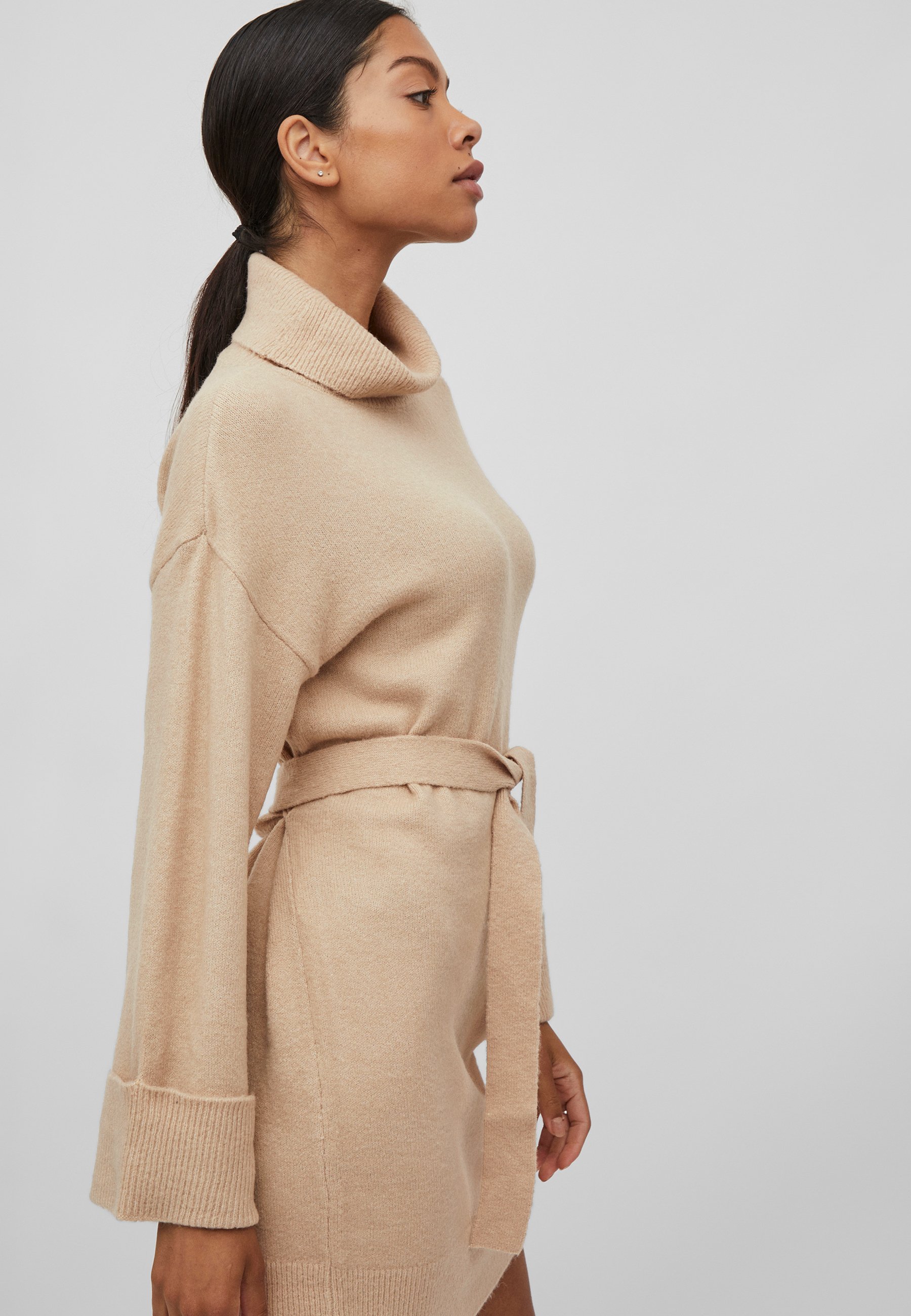 belted knitted dress