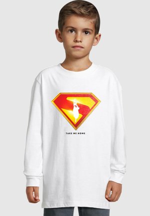SUPERMAN LOGO TAKE ME HOME LONGSLEEVE - Long sleeved top - white